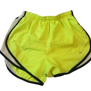 Women’s Nike classic running shorts with built in underwear size S Neon yellow